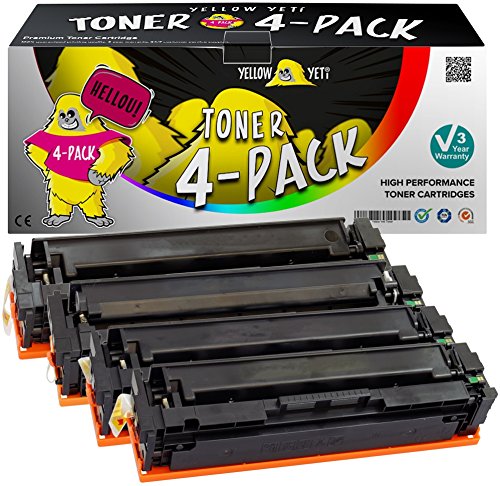 YELLOW YETI 4 Pack 201X 201A Compatible Toner Cartridges for Color LaserJet Pro MFP M277dw M277n M274n M252dw M252n | CF400X CF400A 2,800 Pages CF401X CF402X CF403X 2,300 Pages