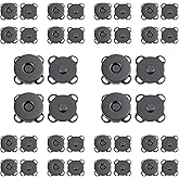 20 juegos de botones magnéticos de color ciruela para suministros de costura, 0.59 pulgadas (0.591 in), cierre a presión, bot