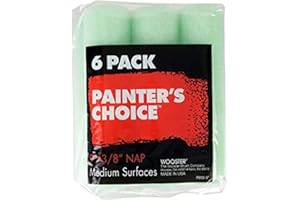 Wooster Brush, 6 Count (Pack of 1), R959 R959-9 Painter's Choice Roller Cover 3/8 Inch Nap, 6-Pack, 9 Inch, 128