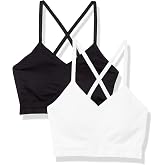 Amazon Essentials Women's Light-Support Strappy Seamless Sports Bra, Pack of 2