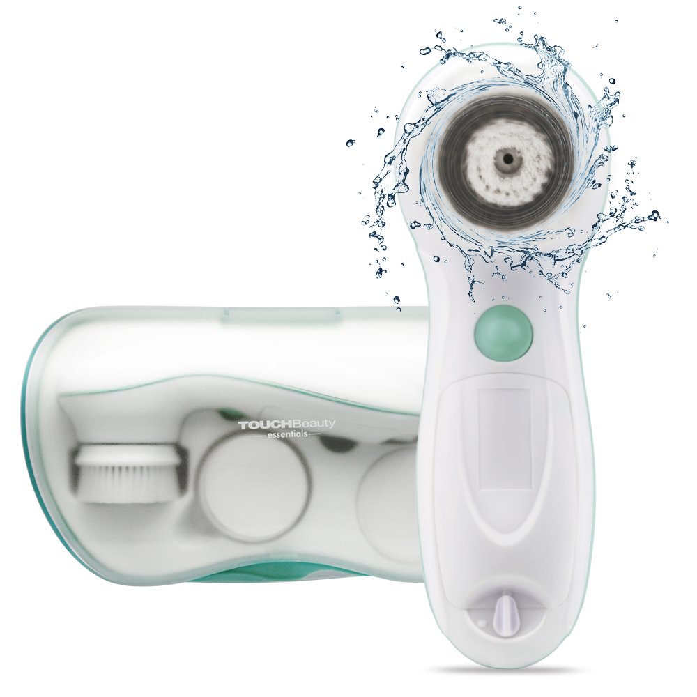 TOUCHBeauty Waterproof Face Brush Set for Skin Cleaning and Exfoliating with 2 Speed,3 Different Cleansing Brush Head for Oily Sensitive Skin TB-0759A