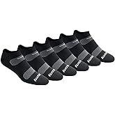 Saucony Men's RunDry Mesh Ventilating Comfort Fit Performance No-Show Socks, Available in M-XXL (6, 12, 18 Pairs)