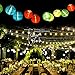 HQOON Globe String Lights with Mini Nylon Lantern, LED Fairy Decorative Lights, 3 AA Battery Operated (not included), 2 Lighting Modes, 10ft/3m, 20 Led Bulbs and Lanterns Ideal for Indoor and Outdoor