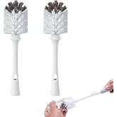 Bottle Brush Replacement Head Compatible with OXO,2PCS | Flexible Dish Brush Refill Head,Nylon Brush