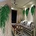 Outgeek Artificial Hanging Plants, Artificial Green Ivy Vine Artificial Shrubs Hanging Vine Plant for Home Garden Outdoor Wall Decoration (4 pcs)