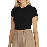 Fioboc Short Sleeve Shirts for Women Modal Blend Tee Womens T Shirts XS-2XL