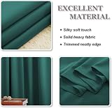 PONY DANCE Blackout Curtain 52x84 Dark Green Thermal Eyelet Panel view 8