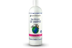 earthbath, Hypoallergenic Cat Shampoo - Fragrance Free Cat Shampoo for Allergies and Itching, Made in USA, Cruelty Free Cat Wash, Gentle & Soothing Kitty Shampoo - 16 Oz (1 Pack)