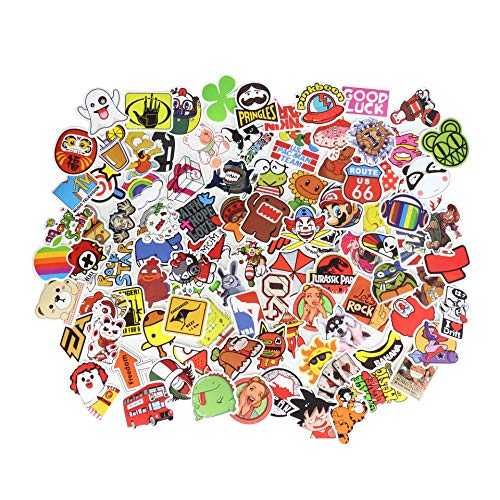 Upgraded Random Sticker 50-200pcs Music Film Vinyl, Laptop Skateboard Guitar Luggage Stickers, Car Motor Bicycle Stickers (A, 100 pcs)