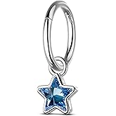 COCHARM 16G Clicker Rook Earrings Dangle Hoop Helix Earrings for Women 6mm 8mm Surgical Steel Rook Helix Piercing Jewelry Dangling Lobe Earring