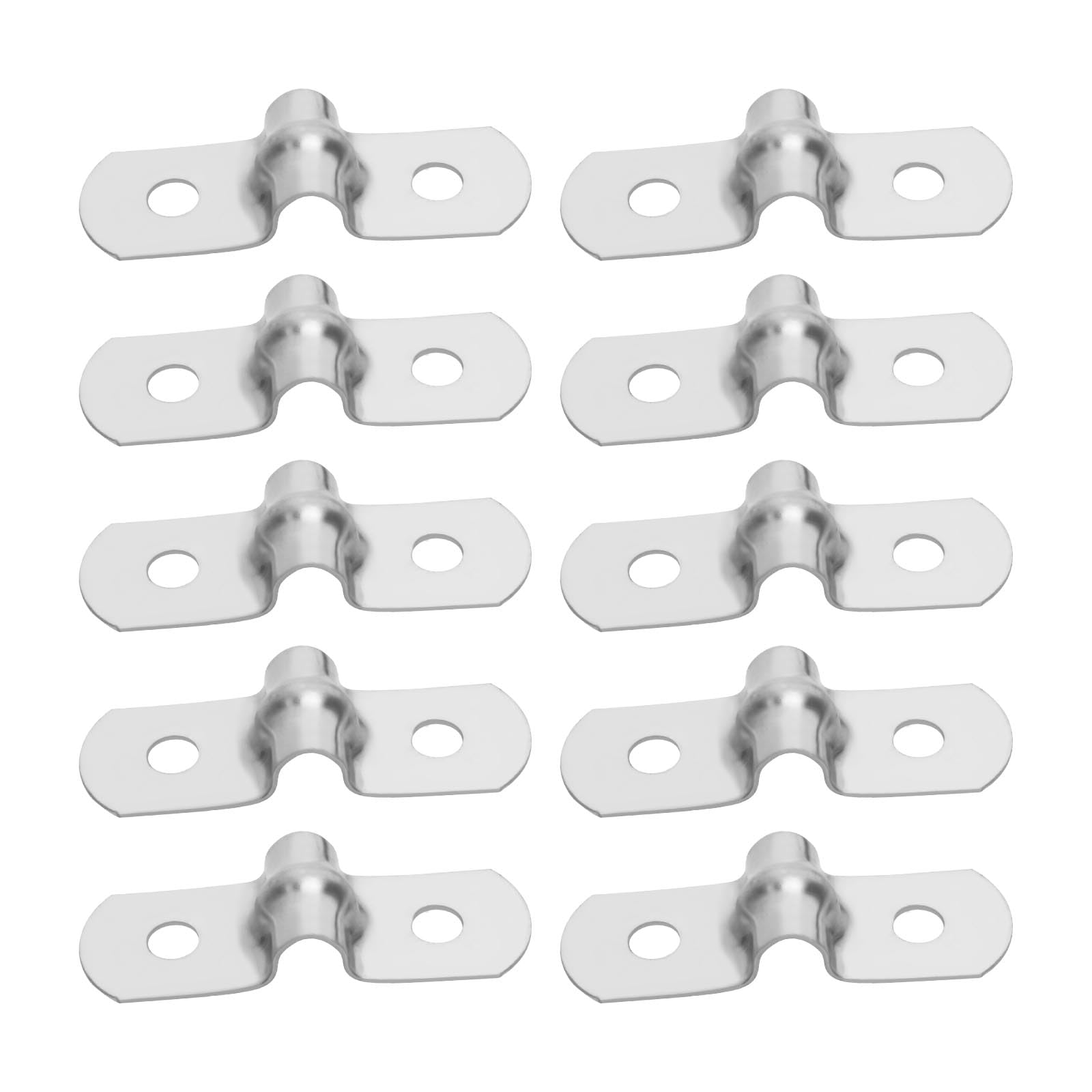 YINETTECH 50Pcs M5 304 Stainless Steel U Shaped Rigid Pipe Strap Saddle Clamp Strap Clamp Tube Pipe U Clips for Fixed Pipeline Hose