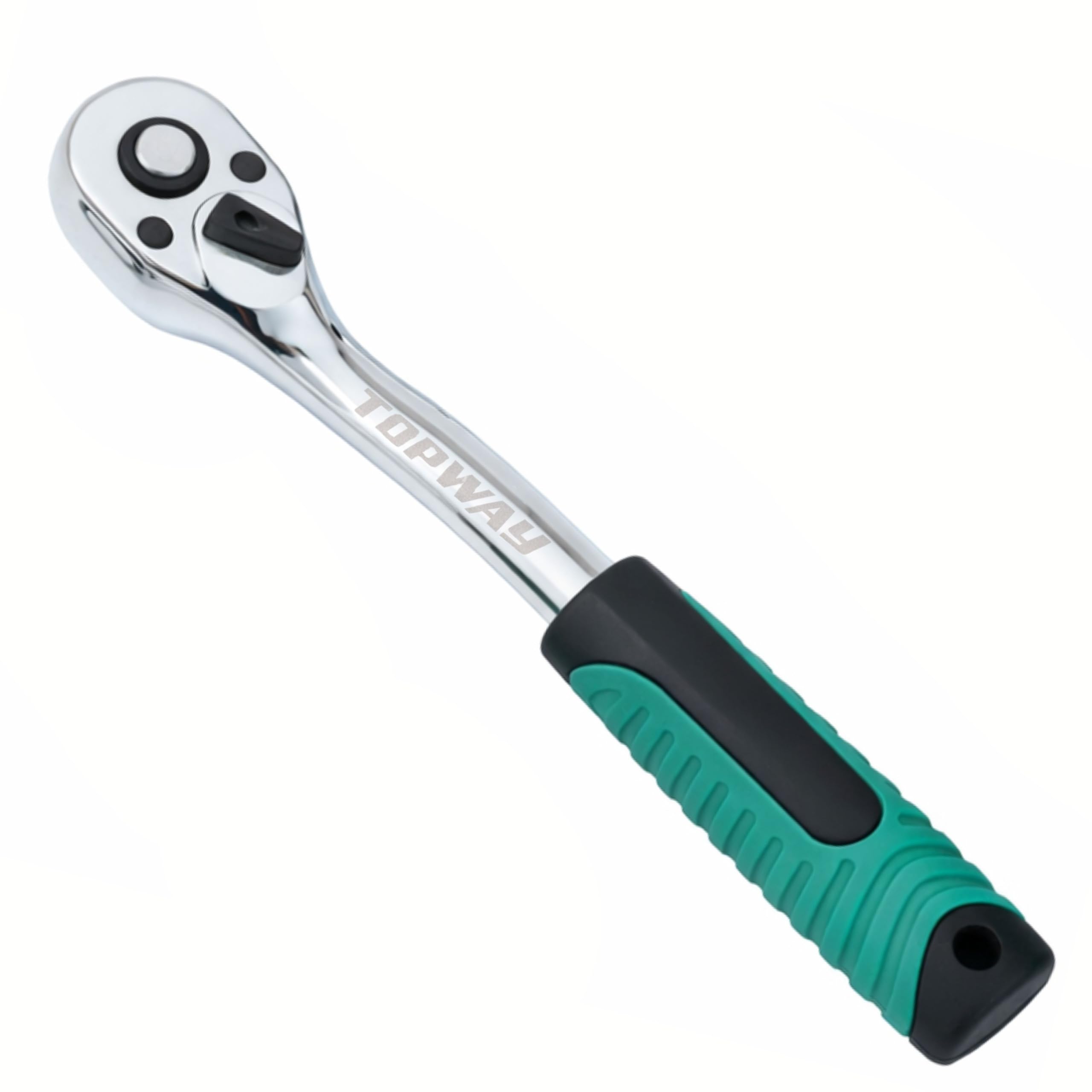 TOPWAY 3/8" Drive Ratchet Handle, 72-Teeth Quick-Released Socket Wrench Handle, High Grade Chrome Vanadium Steel, Auto Repair Garage Tool, 200mm 422907