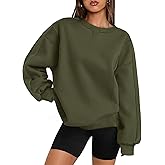Zeagoo Womens Sweatshirt Long Sleeve Color Block Fleece Hoodies Fall Casual Crewneck Pullover Tunic Tops 2024