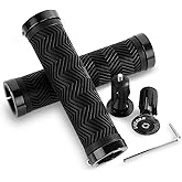 LYCAON Bike Handlebar Grips Non-Slip-Rubber Adjustable Bicycle Handle Grip with Aluminum Lock Mountain Road Foldable Bike MTB