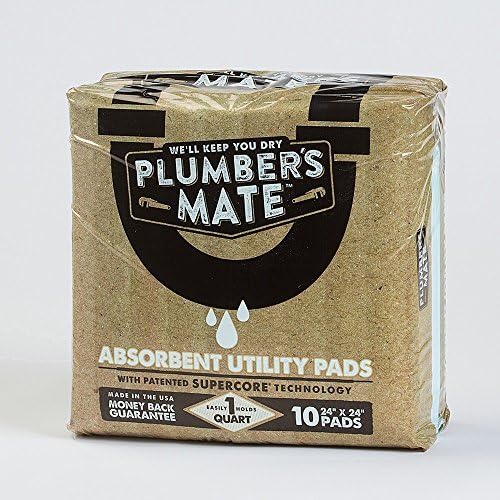 MCAIRLAIDS INC Plumber's Mate - absorbent utility pad for use under leaking pipes and drains 24 in. x 24 in. 6 count bag