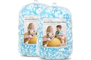 Hem Dgpsy Bean Bag Filler,10lbs Shredded Memory Foam Filling, Added Gel Particles, Very Soft for Bean Bag, Couch Cushion, Dog Bed, Pillows and Art Crafts