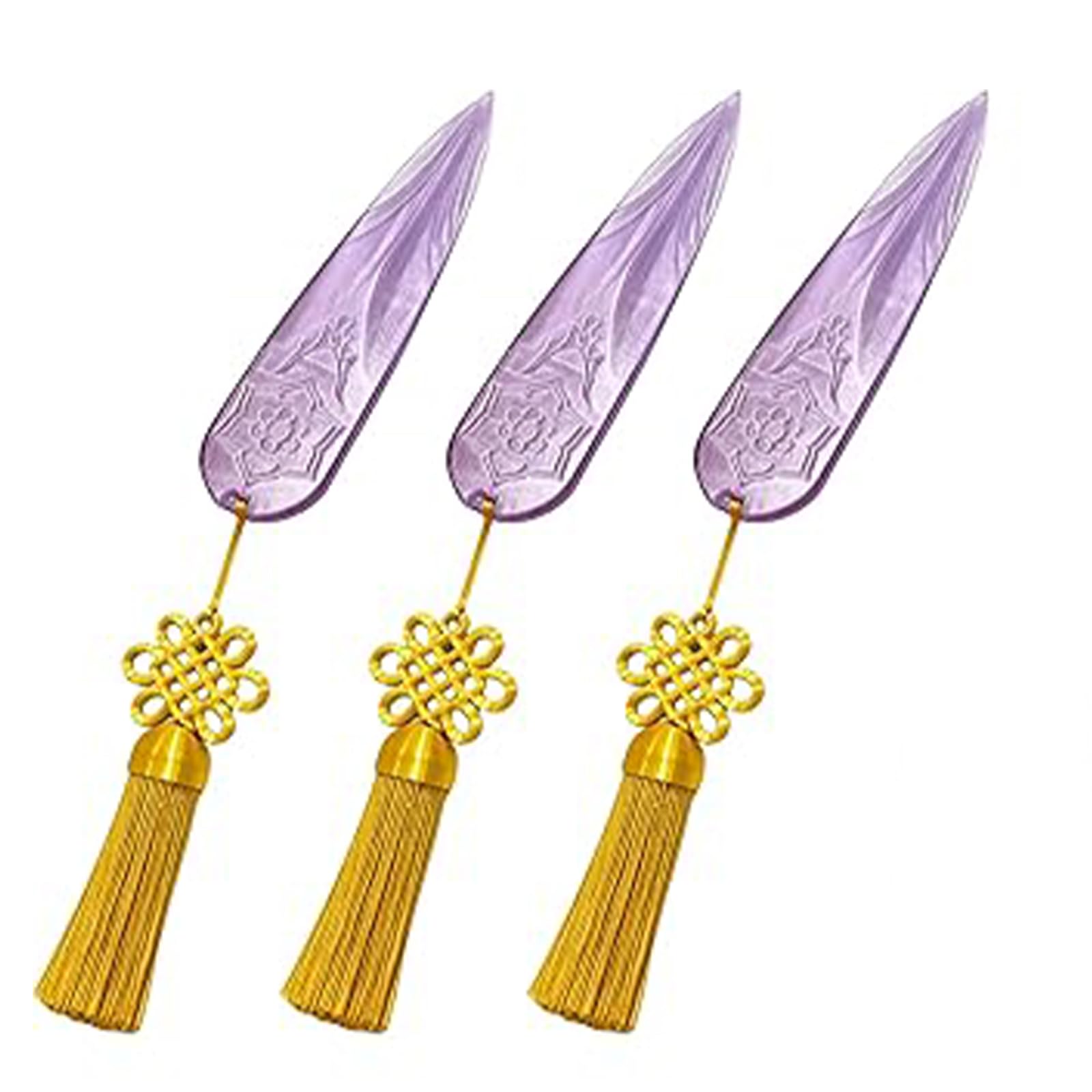 3 Pcs Hunter Cosplay Weapon,Purple Plastic Daggers Cosplay Weapons,Multifunctional Demon Hunters Sword Prop Replicas for Cos,Costume Party,Carnival Outfits Accessories,Can Also Be Used as Bookmarks
