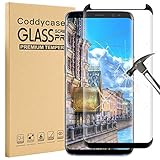 Galaxy S8 Plus Screen Protector,Coddycase Galaxy S8 Plus Tempered Glass, [Case Friendly][Anti-Scratch] 3D Curved Tempered Glass Screen Protector for Samsung Galaxy S8 Plus (Black)