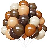 Brown Balloons, 67pcs Neutral Balloon Set, Dark Brown and Sand White Balloons, Tan Cocoa Coffee Beige Nude Latex Balloon for Neutral Bear Baby Shower Birthday Bridal Shower Party Decorations