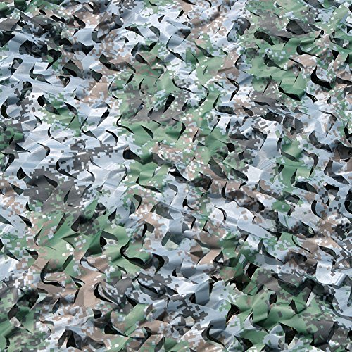 HYOUT Camo Net, Woodland Camouflage Netting Military Sunshade Nets Camping Hunting Shooting Blind Sunscreen Netting Camouflage Party Decoration - Thumbnail 7