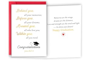 Graduation Card Gift for High School College Grad, College Graduations Card for Him Her, Congratulations on Grad Cards Gift, 