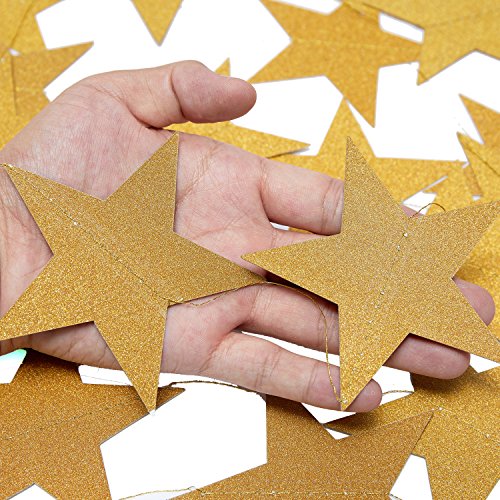 Twinkle Twinkle Little Star Glittery Gold Banner Sparkling Star