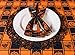 DII Halloween Party Tabletop Decor, Reusable & Machine Washable Cotton Fabric, Tablecloth, 60x84, Orange & Black Buffalo Check