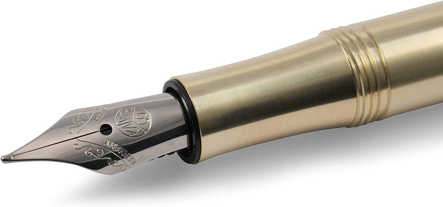 Kaweco LILIPUT Fountain Pen Brass I Premium Brass Fountain Pen for Ink Cartridges 12.5 cm I Nib: F (Fine) - Image 3
