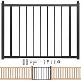 WIMART Outdoor Expandable Deck Railing Gate 3-4 Ft W x 32" H w/ Latch | Upgraded Expandable, with Latch, No Cutting Required, Freestanding Pet Gate for Large Openings