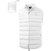 M MAELREG Mens Puffer Vest Lightweight Packable Windproof Insulated Outerwear Warm Winter Zip Pocket Golf Sleeveless Jacket