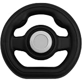AquaroBaby Steering Wheel Toy with Strap, Black | Simulated steering wheel toy ; Strap attaches to wagons, and shopping carts