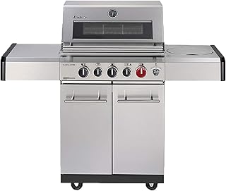 Enders Gasgrill KANSAS PRO 3 SIK Turbo, 3-Brenner, aus Edelsstahl, mit Kocher, Backburner, Sichtfenster und TURBO ZONE, HEAT RANGE Brenner-Technologien und SIMPLE CLEAN  #8709