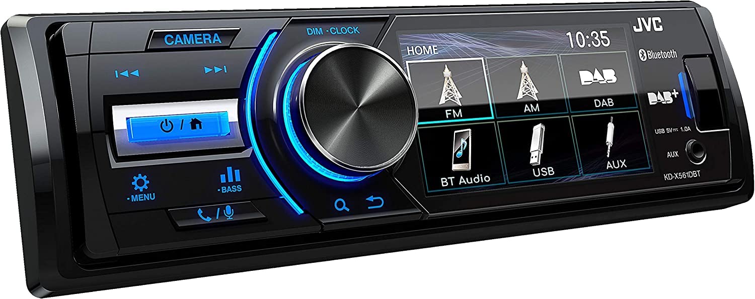 JVC KD-X561DBT 3" Monitor DAB, Bluetooth Calling & Music Streaming Car Radio, Rear Camera Input, black