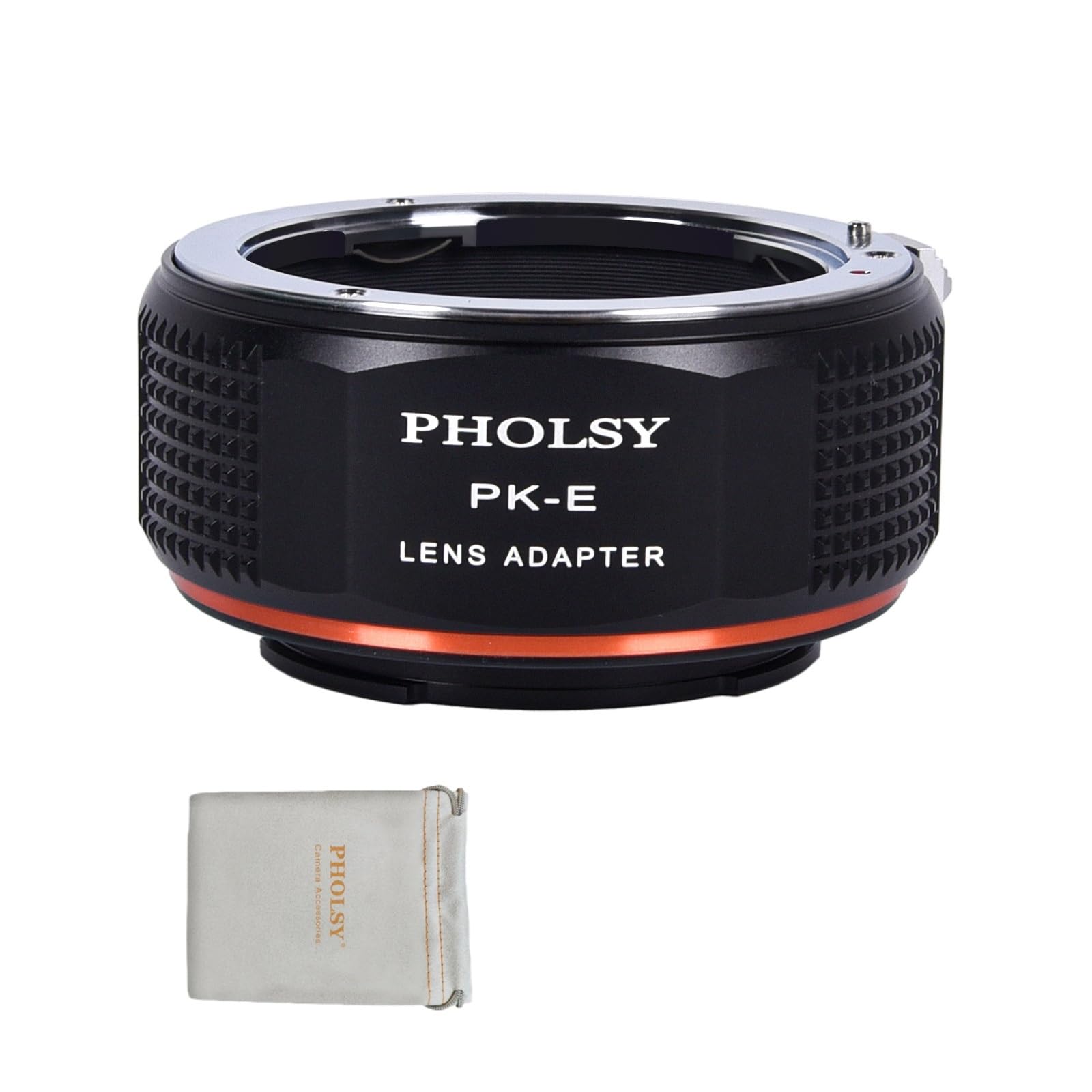 PHOLSY Lens Mount Adapter Manual Focus: Compatible with Pentax K Lens to Sony E (NEX) Camera Body