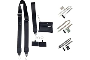 SORGTBL Phone Crossbody Adjustable Strap,Clip and Go Strap for Phone with Wallet Crossbody for All Phones,Zippered Pouch Lanyard with Wallet,Black