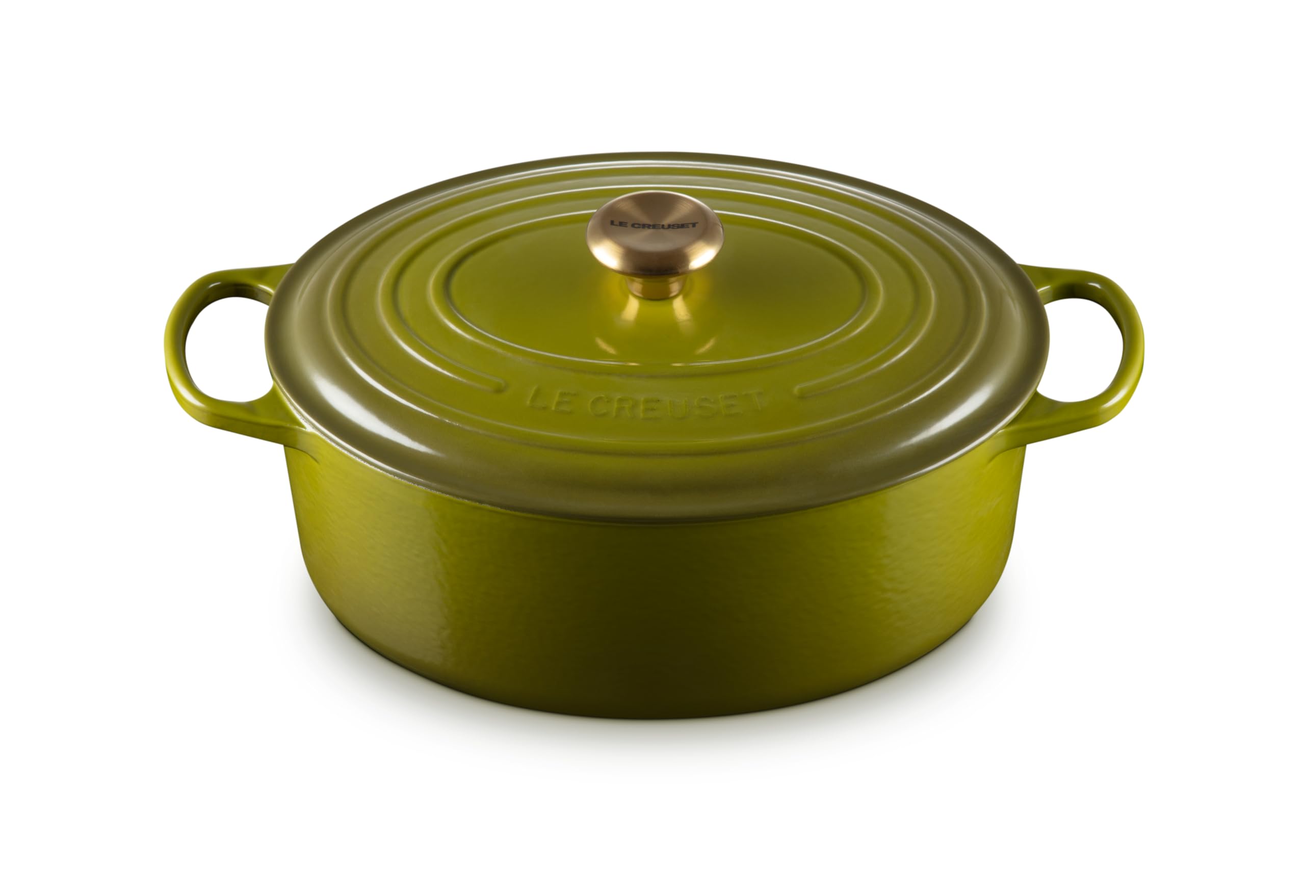 Le Creuset Enameled Cast Iron Signature Oval Dutch Oven, 6.75qt., Olive
