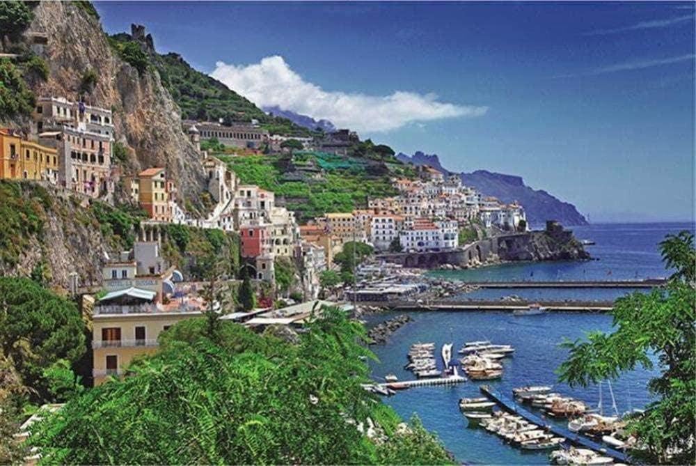 1000 Piece Italy Positano Aegean Sea Amalfi Coast Seaport Picture Landscape Home Photo Frame Wall Decoration Wooden Jigsaw Puzzles for Birthday