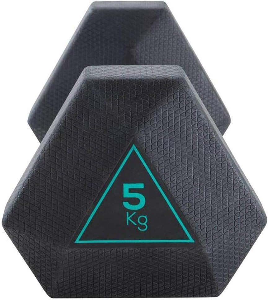dumbbells WSC Rubber Hex, Men's Fitness Home, Chrome Handle 5.5 Lbs, 11 Lbs, 16.5 Lbs (Size : 2.5KG)