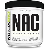 NutraBio N-Acetyl Cysteine Supplement (NAC) - 150 Grams Powder, 600mg Serving - Powerful Anti-Oxidant - Immune Support - No Fillers - Non-GMO - Gluten Free