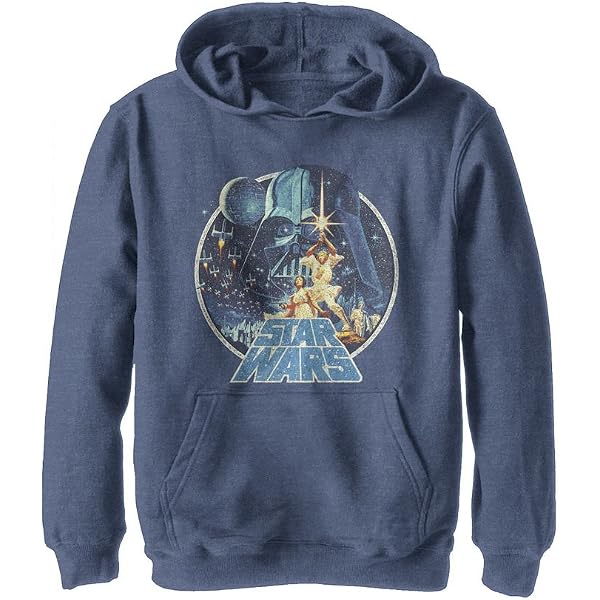 Sweat Star Wars A New Hope Retro Poster Badge - Sweatshirt Officiel Licence, Coupe Classique | Design Vintage