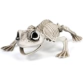 Suzile Halloween Skeleton Animals Skeleton Decorations with Posable Joints Plastic Bones for Halloween Party Photo Prop Decoration, Graveyard Spooky Decor Indoor Outdoor Scene Party(Frog)