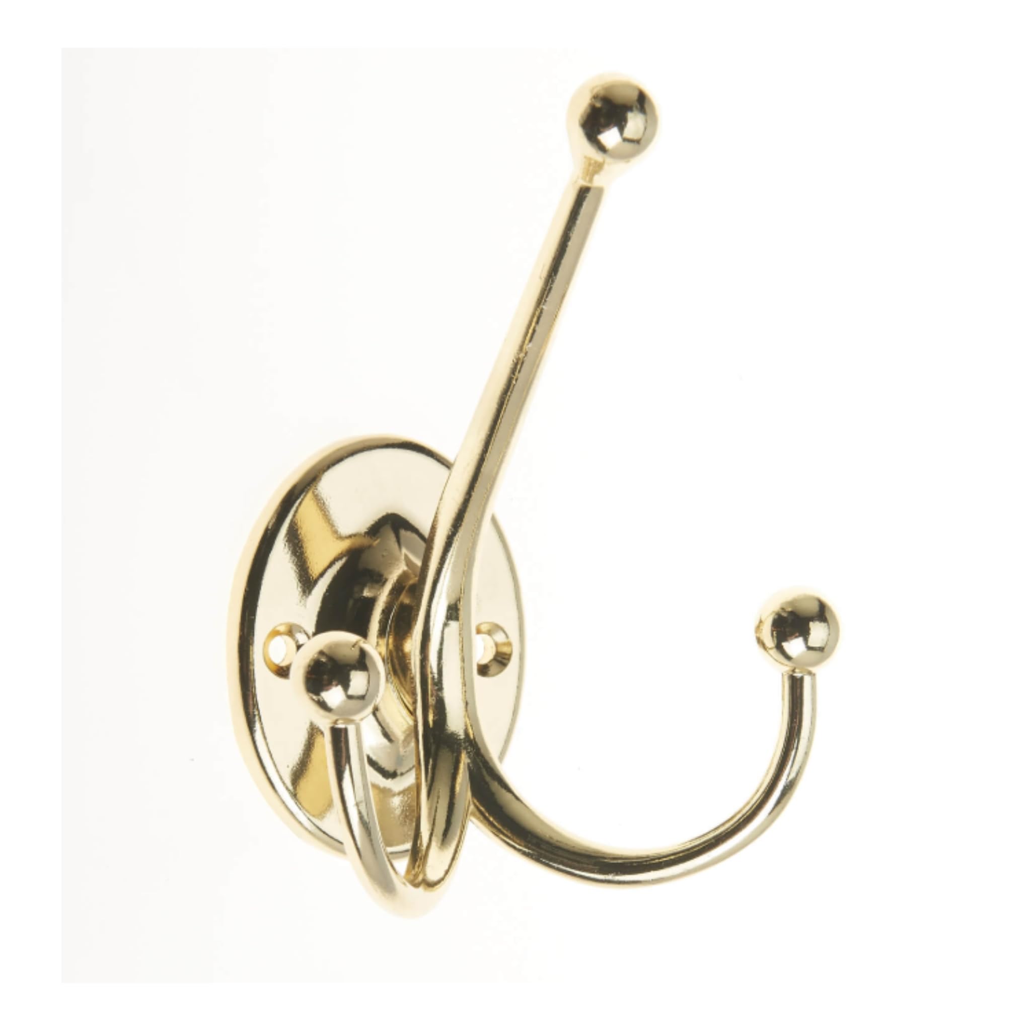 Thingymabob Polished Brass Gold Effect Modern Hooks Various Styles Oval Tri Hook Polished Brass