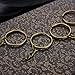 JEWMAY 100Pcs Split Key Chain Rings with Chain and Jump Rings Bulk for Crafts Supplies 1 Inch - Antique Bronze