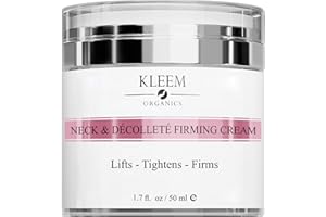 KLEEM ORGANICS Kleem Neck Firming Cream | Retinol Moisturizer for Face & Décolleté | Anti Aging Cream for Women | Smooth Fine Lines, Wrinkles & Crepey Skin | Hydrating Collagen & Peptides | Made in USA | 1.7 oz