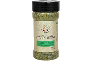 Shudh India Dried Fenugreek Leaves (Kasoori Methi) Ground Spice ~ All Natural | Salt-Free | Vegan | No Colors | Gluten Friendly | NON-GMO | Indian Origin