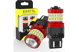 BMT xms 7440 7441 7443 7444 T20 992 W21W LED Bulbs- 44-SMD 400% Brighter 6000K White Light Replacement for Backup Tail Brake 
