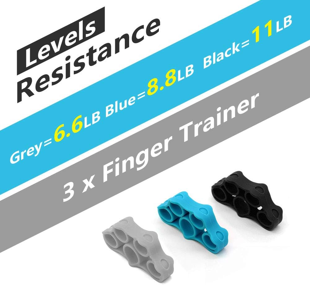 ZANPOON Finger Workout Stretcher Exerciser, Guitar Finger Strengtheners and Rock Climbing Trainer, 3 Different Levels - Image 3
