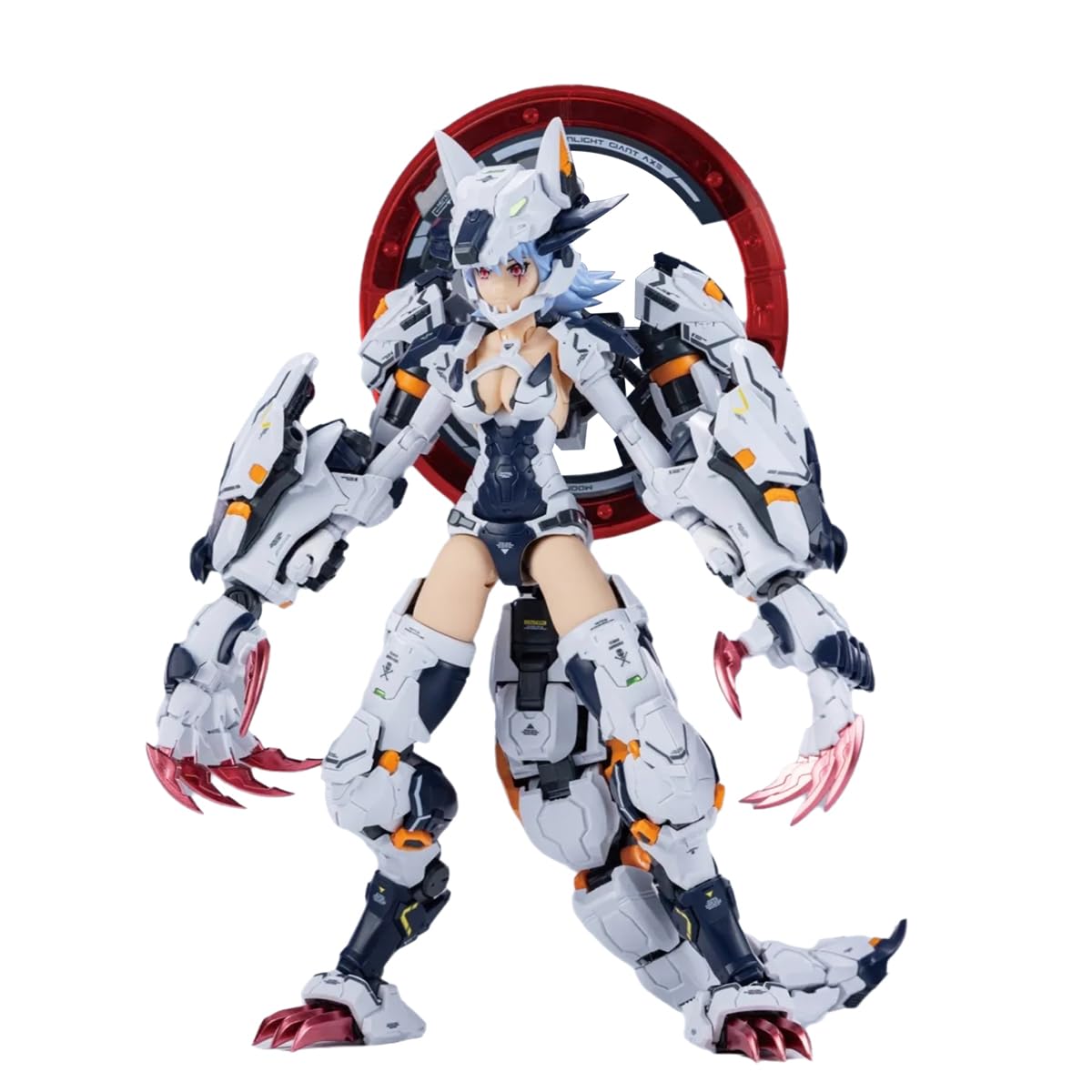 HiPlay E-Model Plastic Model Kits: Fenrir Mecha Girl - White Wolf, A.T.K Girl, Mecha Musume, Anime Style 1:12 Scale Miniature Collectible Action Figures EM2024001YC