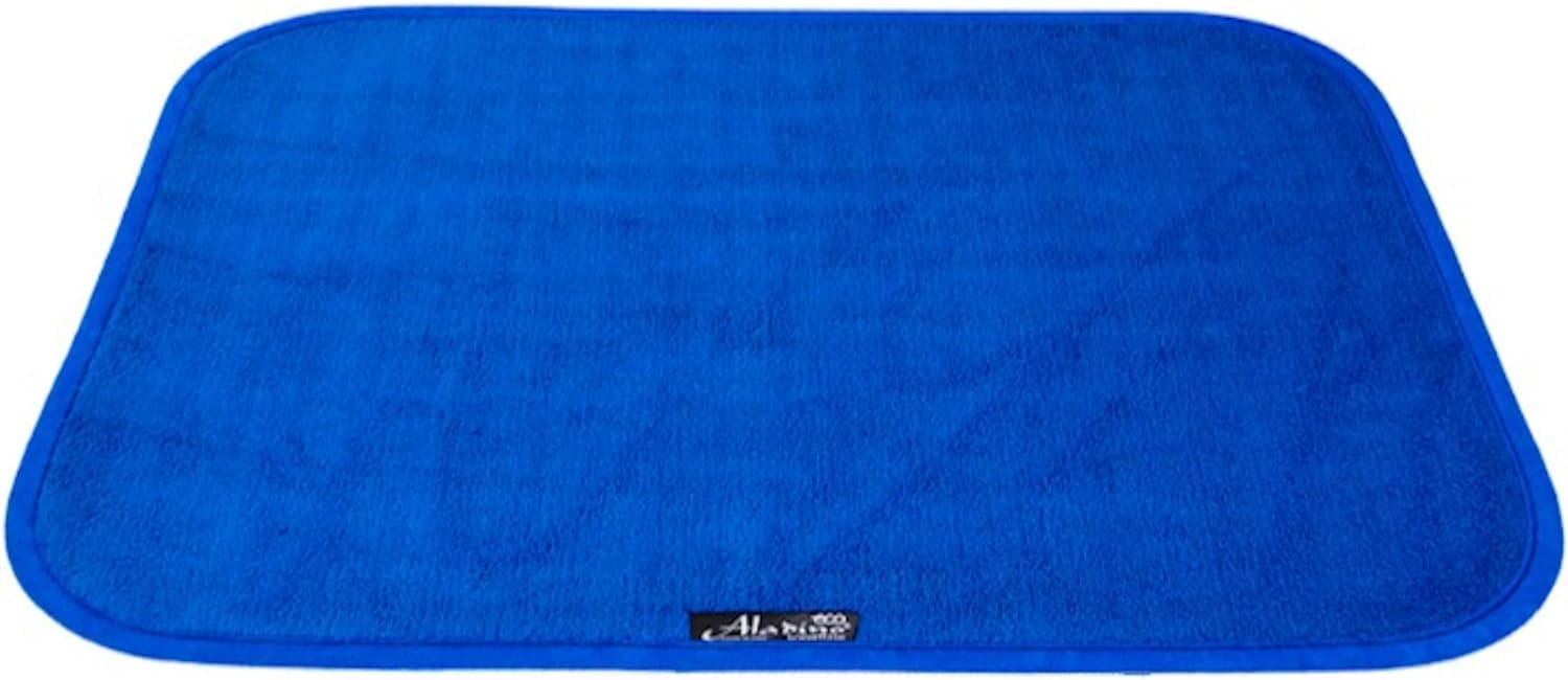 Aladino il tappeto Magico Indoor/Outdoor Door Mat for Bath, Home & Kitchen – Non Slip & Machine Washable, Ultra Absorbent Made in Italy, 50x65cm, Blue
