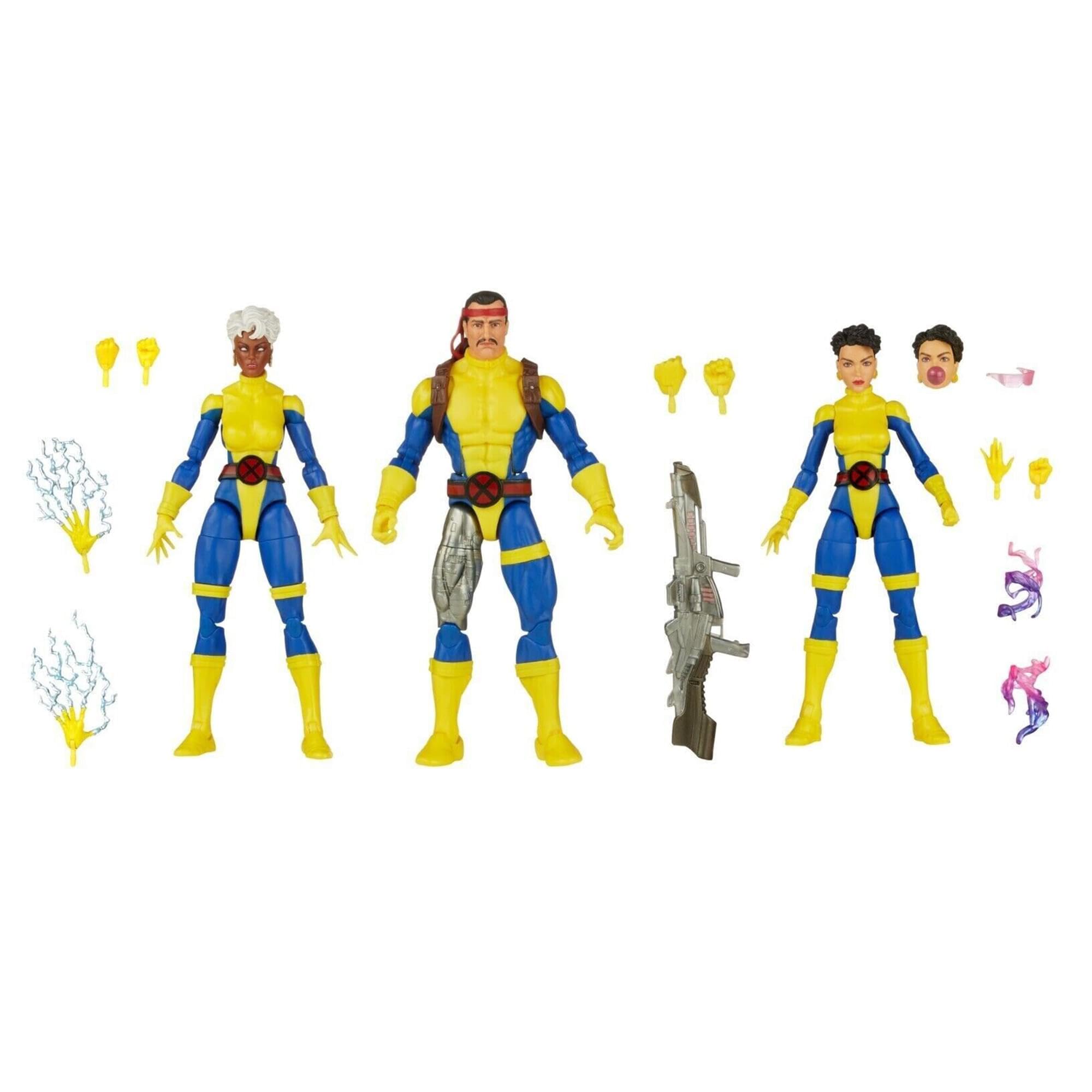 marvel Legends Series Forge, Storm, & Jubilee X-Men 60th Anniversary Action Figure Set, 6-Inch Action Figures